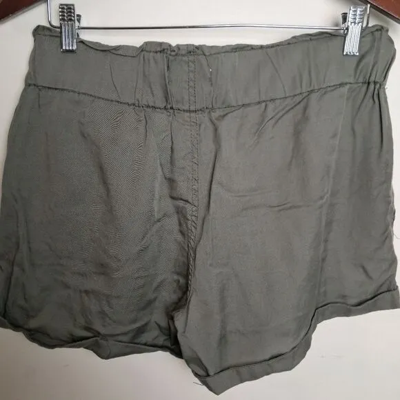 2 Altar'd State Shorts Size Medium NWT Dark Chambray/ Green Pull on Drawstring