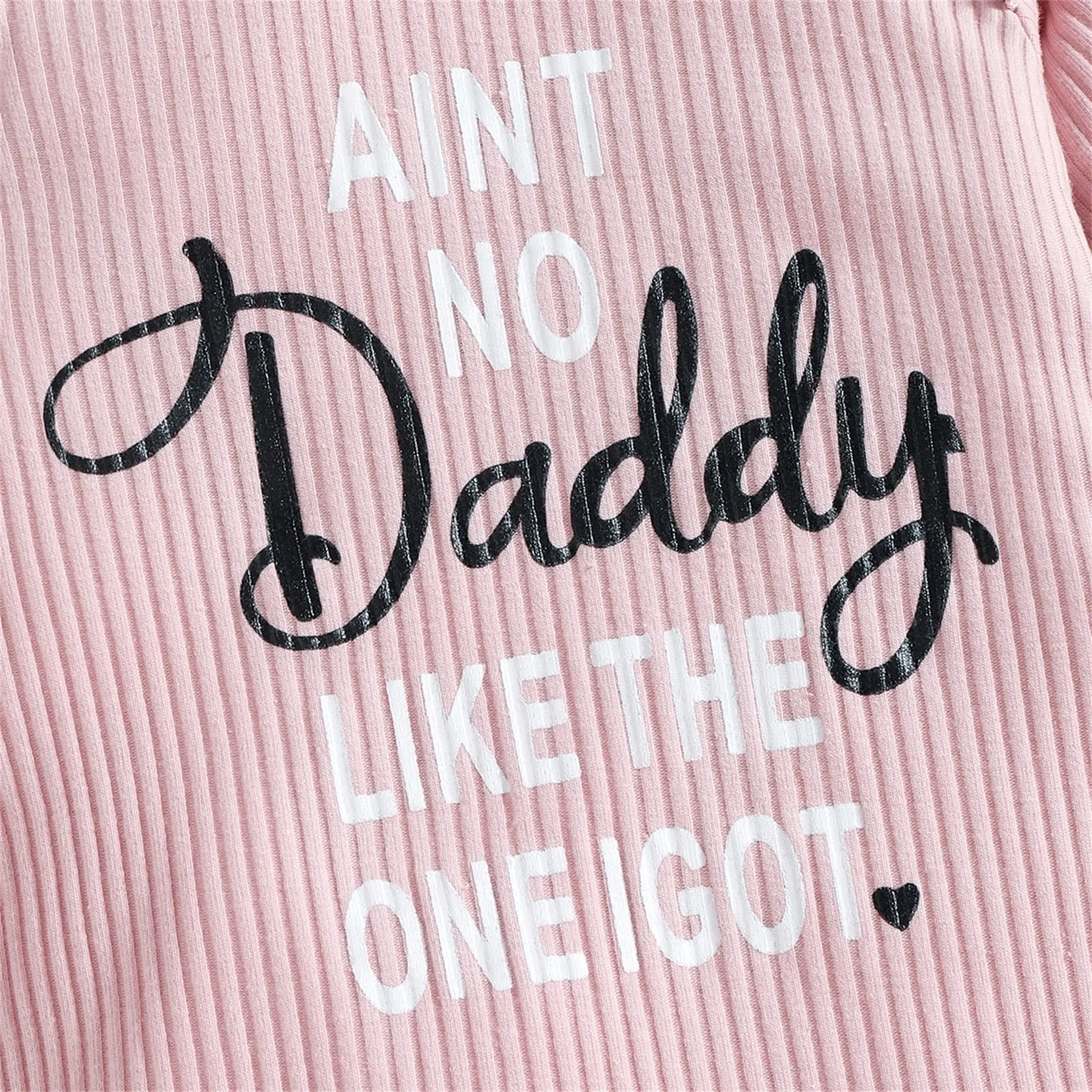 2Pcs Baby Girl Leopard Daddy Romper with Headband