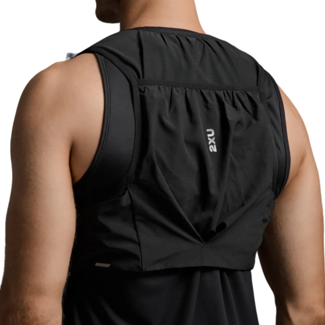 2XU - Run Hydration Vest - Black/Silver Reflective