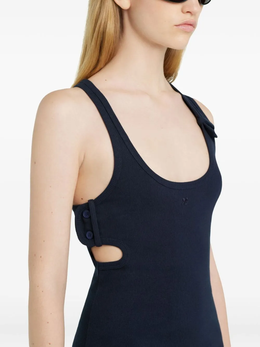 90's ribbed cotton mini dress
