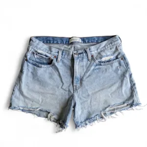 A&amp;F The Mid Rise Distressed Denim Boyfriend Cut Off Jean Shorts Women's Sz 8