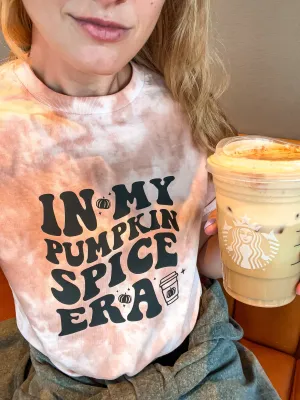 Adult Tie-Dye Short Sleeve Shirt - Pumpkin Spice Era