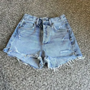 Agolde Cut Off Shorts Size 23 Button Fly High Waist Distressed Jaden Denim