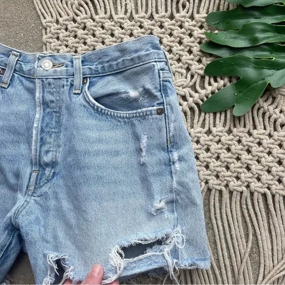 Agolde Distressed Jean Shorts Size 27