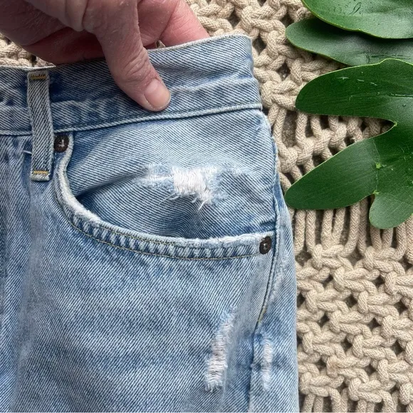 Agolde Distressed Jean Shorts Size 27