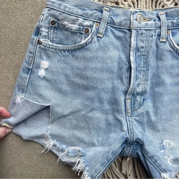 Agolde Distressed Jean Shorts Size 27