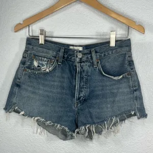 AGOLDE Parker Women’s Distressed Cutoff Raw Hem Shorts Sz 25 100% Organic Cotton