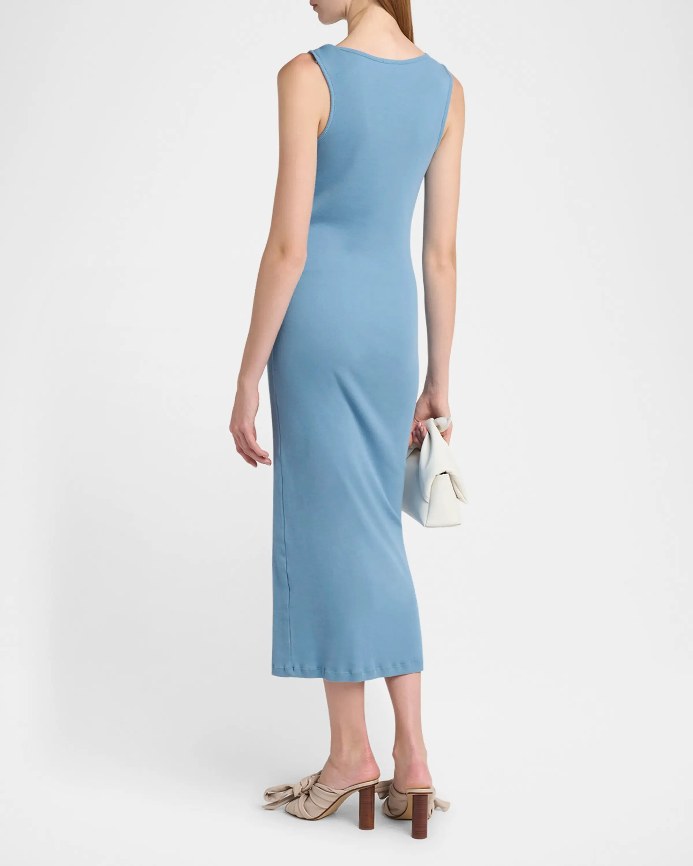 Anchor Embroidery Twisted Strap Dress