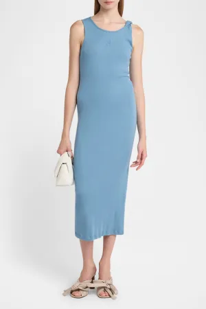 Anchor Embroidery Twisted Strap Dress