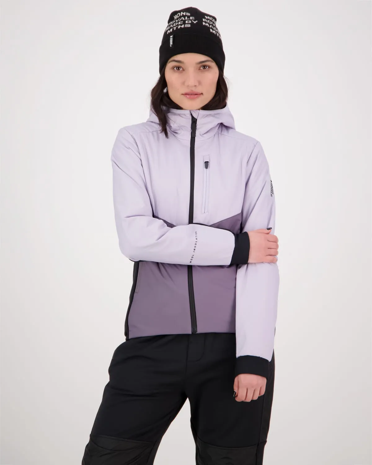 Arete Merino Insulated Hooded Jacket - Thistle Cloud