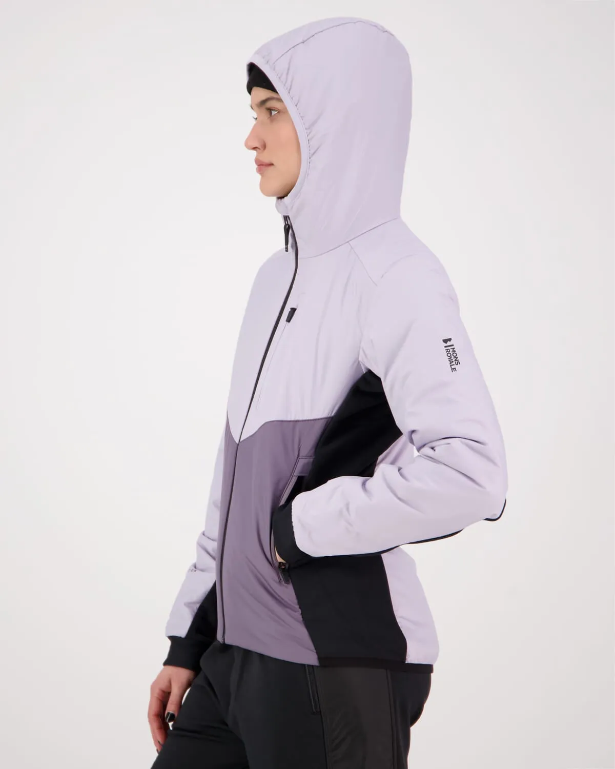 Arete Merino Insulated Hooded Jacket - Thistle Cloud