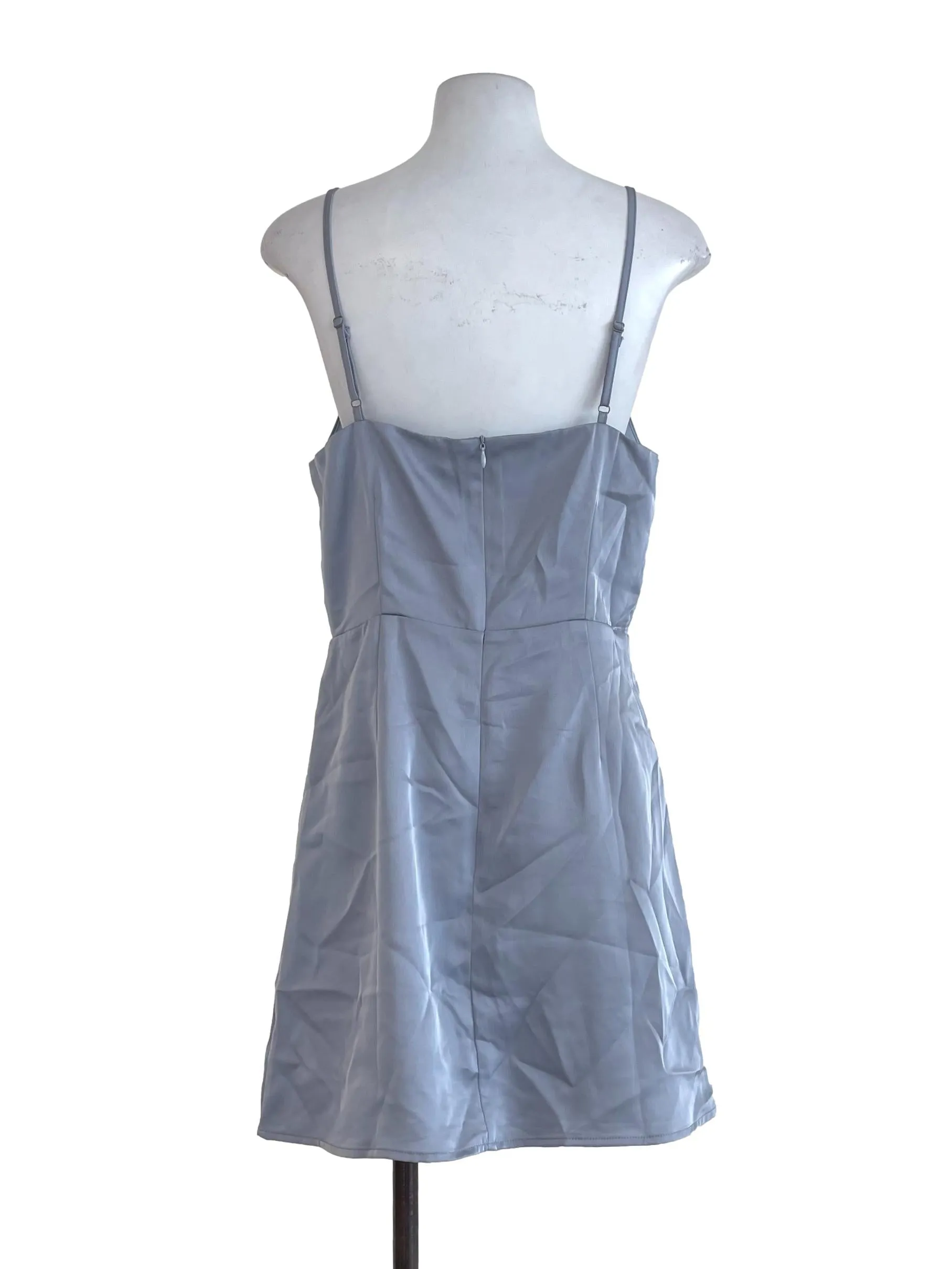 Ash Blue V Neck Romper