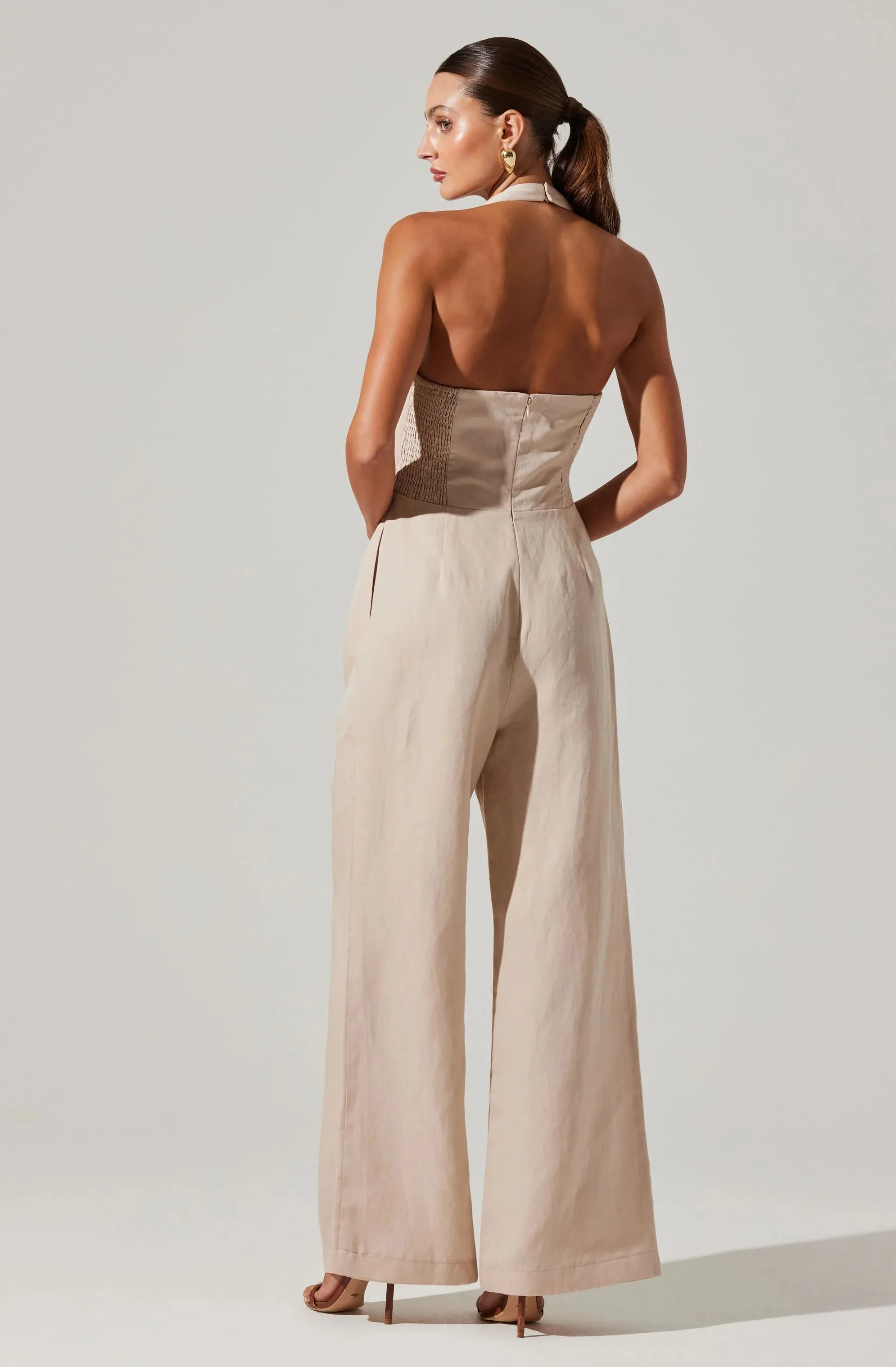 ASTR Tatum Halter Neck Jumpsuit
