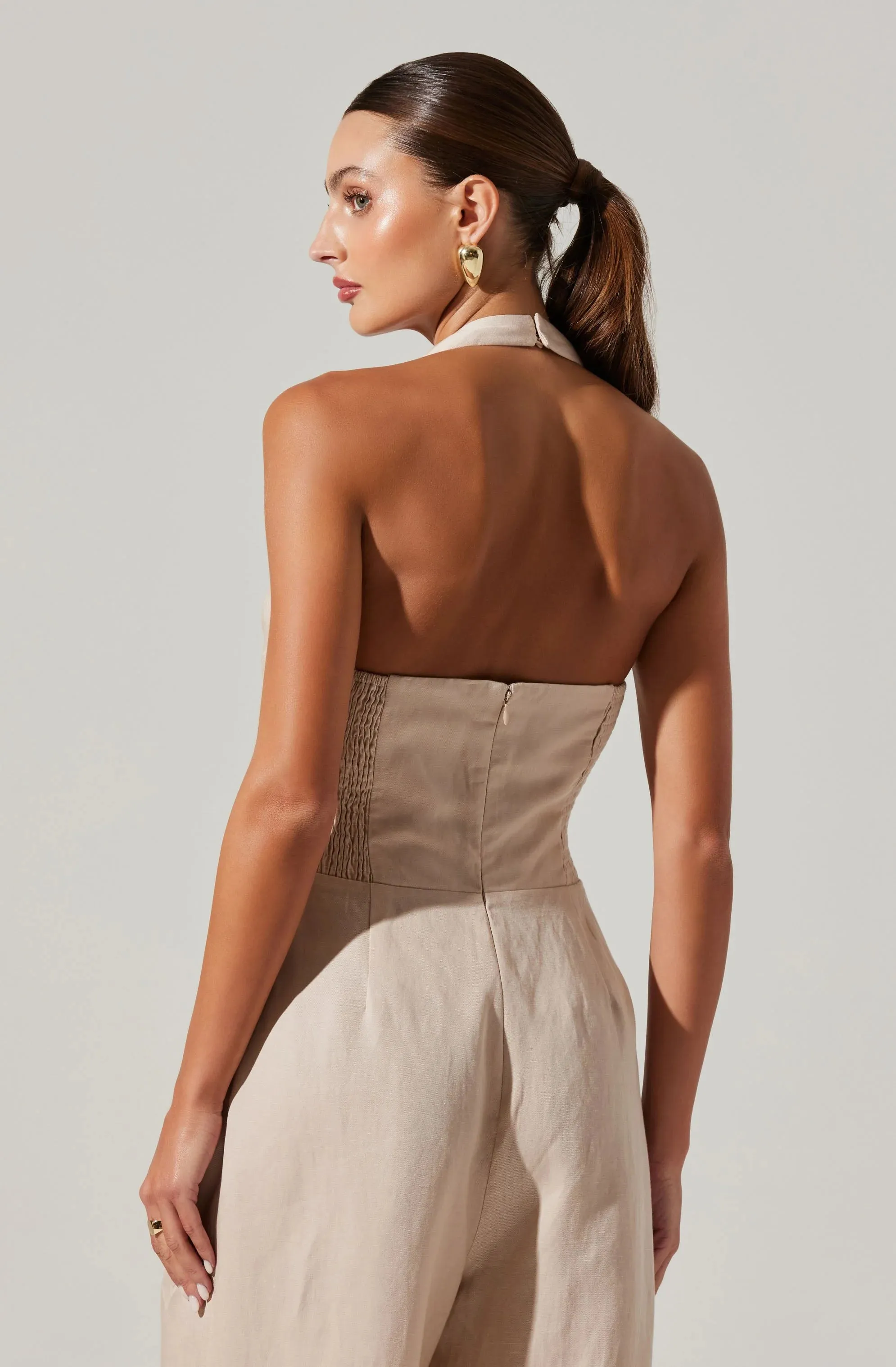 ASTR Tatum Halter Neck Jumpsuit