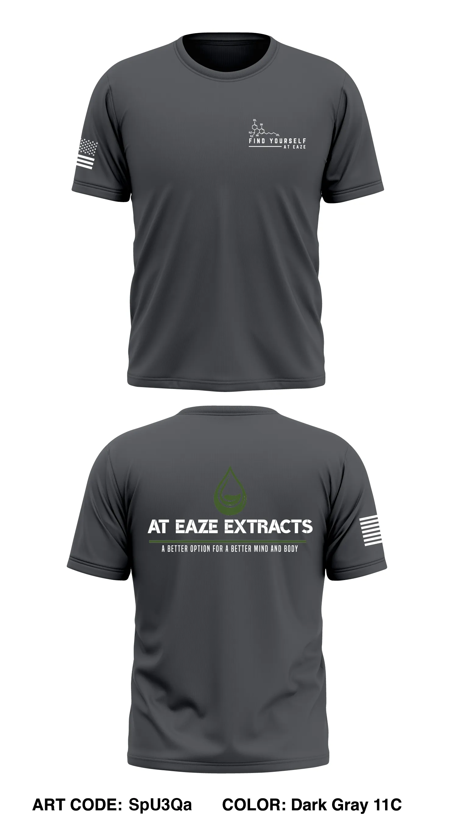 At Eaze Extracts Store 1 Core Men's SS Performance Tee - SpU3Qa