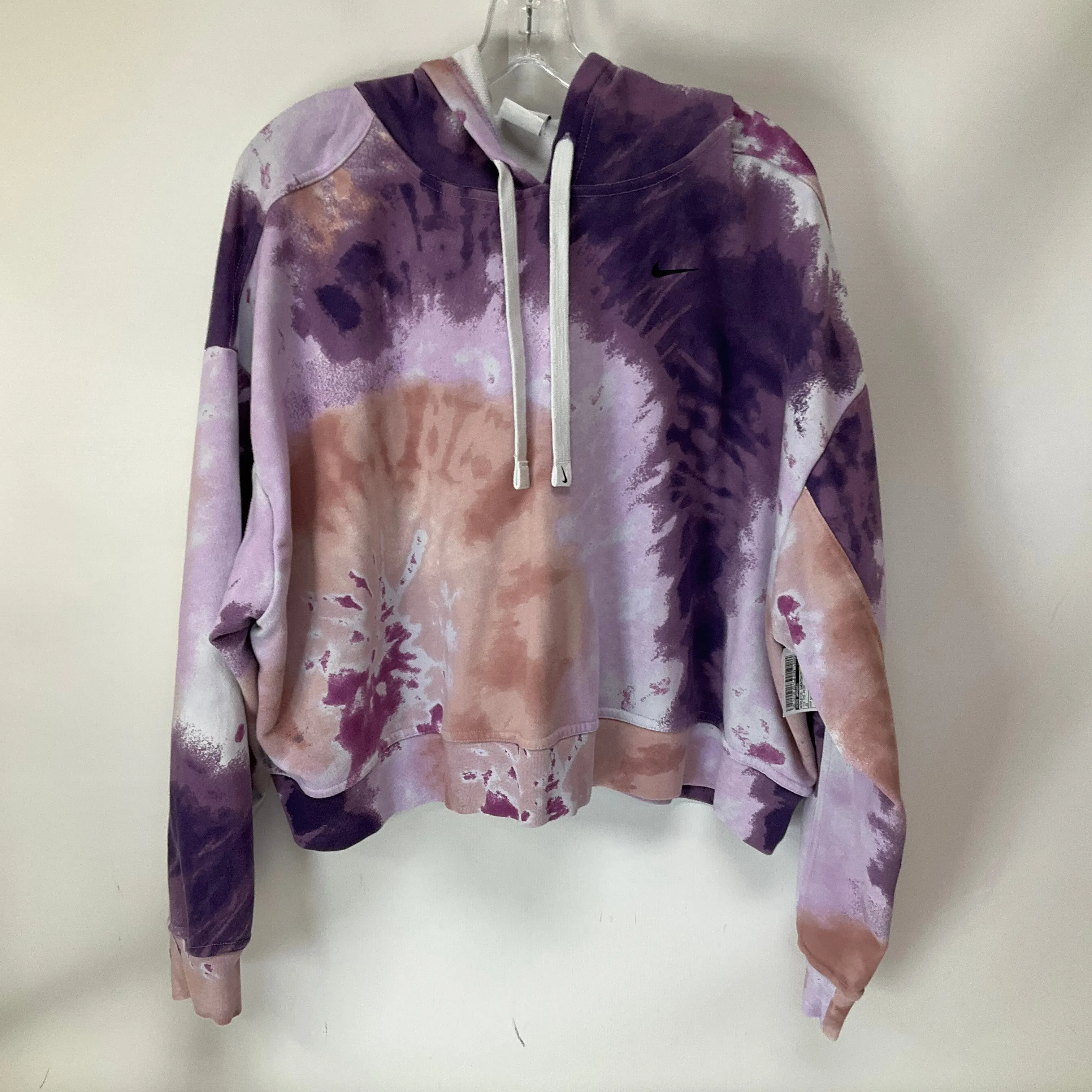 Athletic Sweatshirt Hoodie By Nike Apparel In Tie Dye Print, Size: 2x