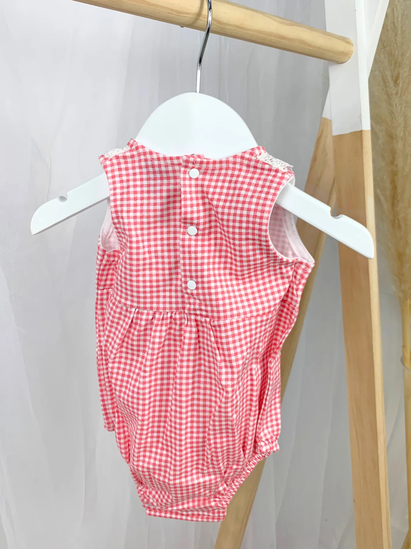 Babidu Baby Girl Gingham Romper