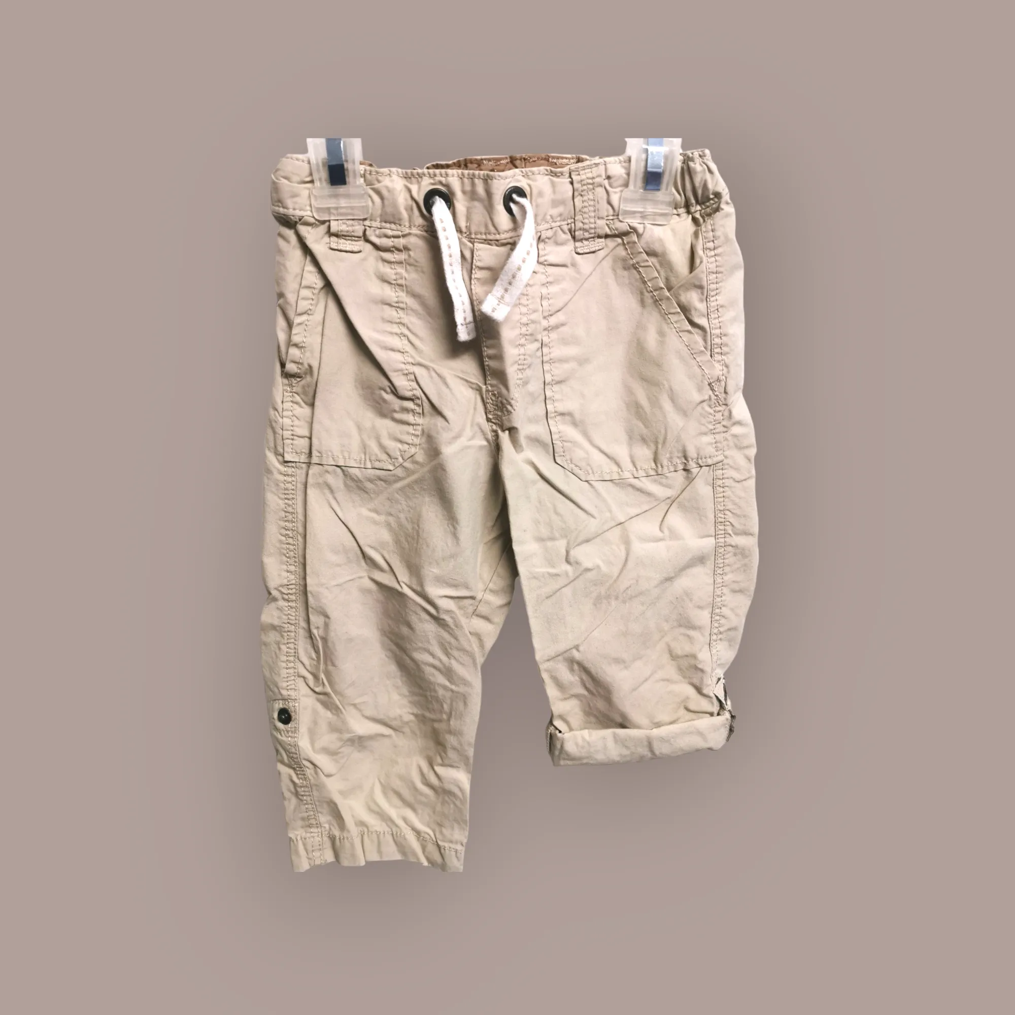 BABY BOY SIZE 12/18 MONTHS - H&M, Lightweight Cotton Pants / Shorts EUC B48
