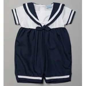 Baby Boys Sailor Romper With Contrast Stripes (0-9 Months)-T20212