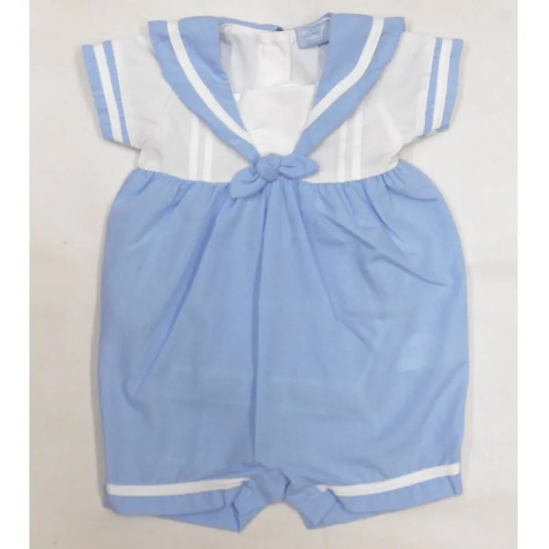 Baby Boys Sailor Romper With Contrast Stripes (0-9 Months)-T20212