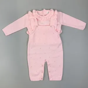 Baby Girls Dungarees & Top - Pink
