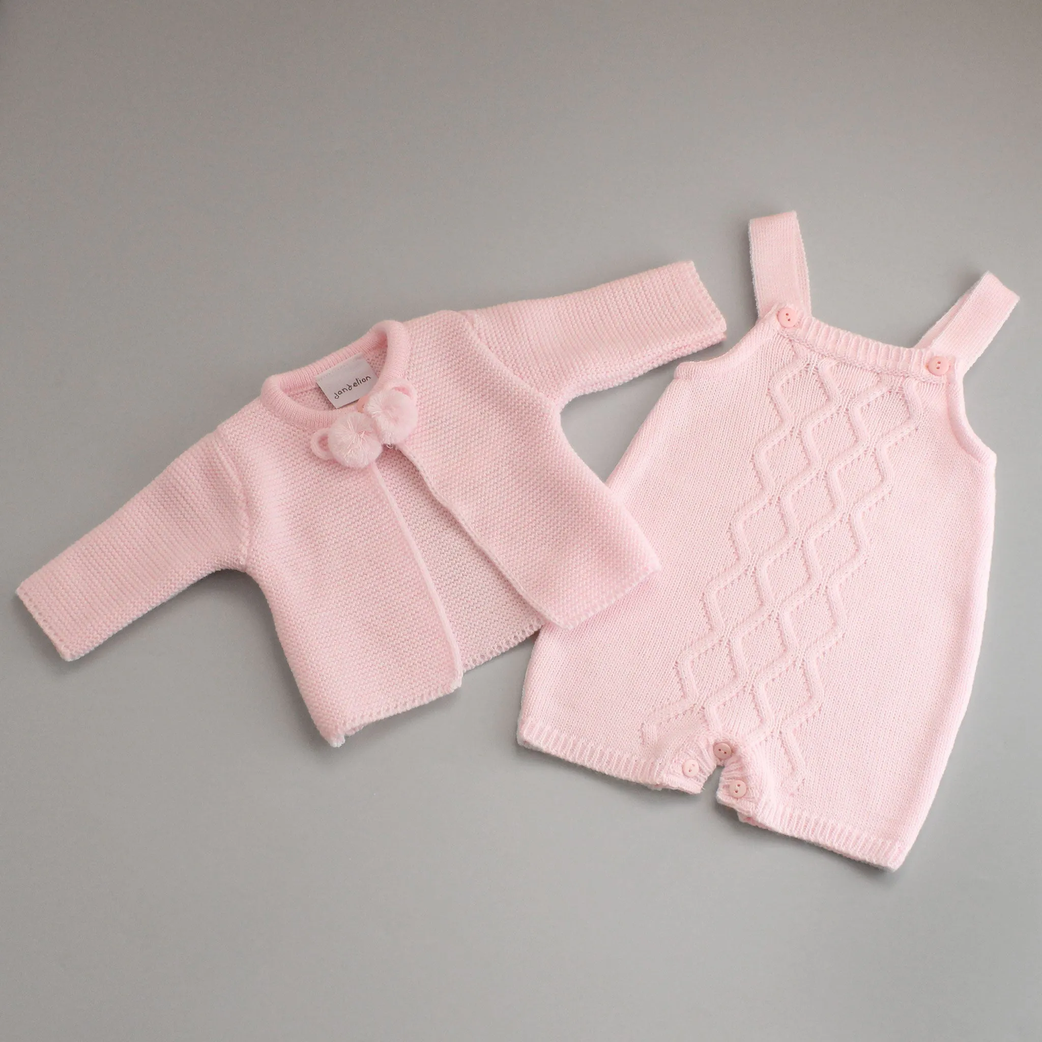 Baby Girls  Knitted Two Piece Outfit - Romper and Jacket
