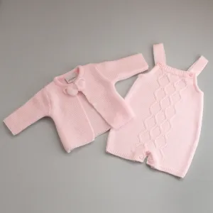 Baby Girls  Knitted Two Piece Outfit - Romper and Jacket