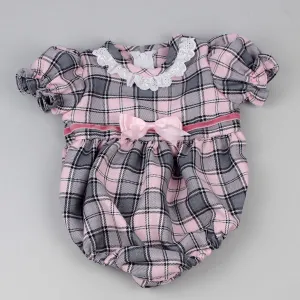 Baby Girls Tartan Romper - Pink
