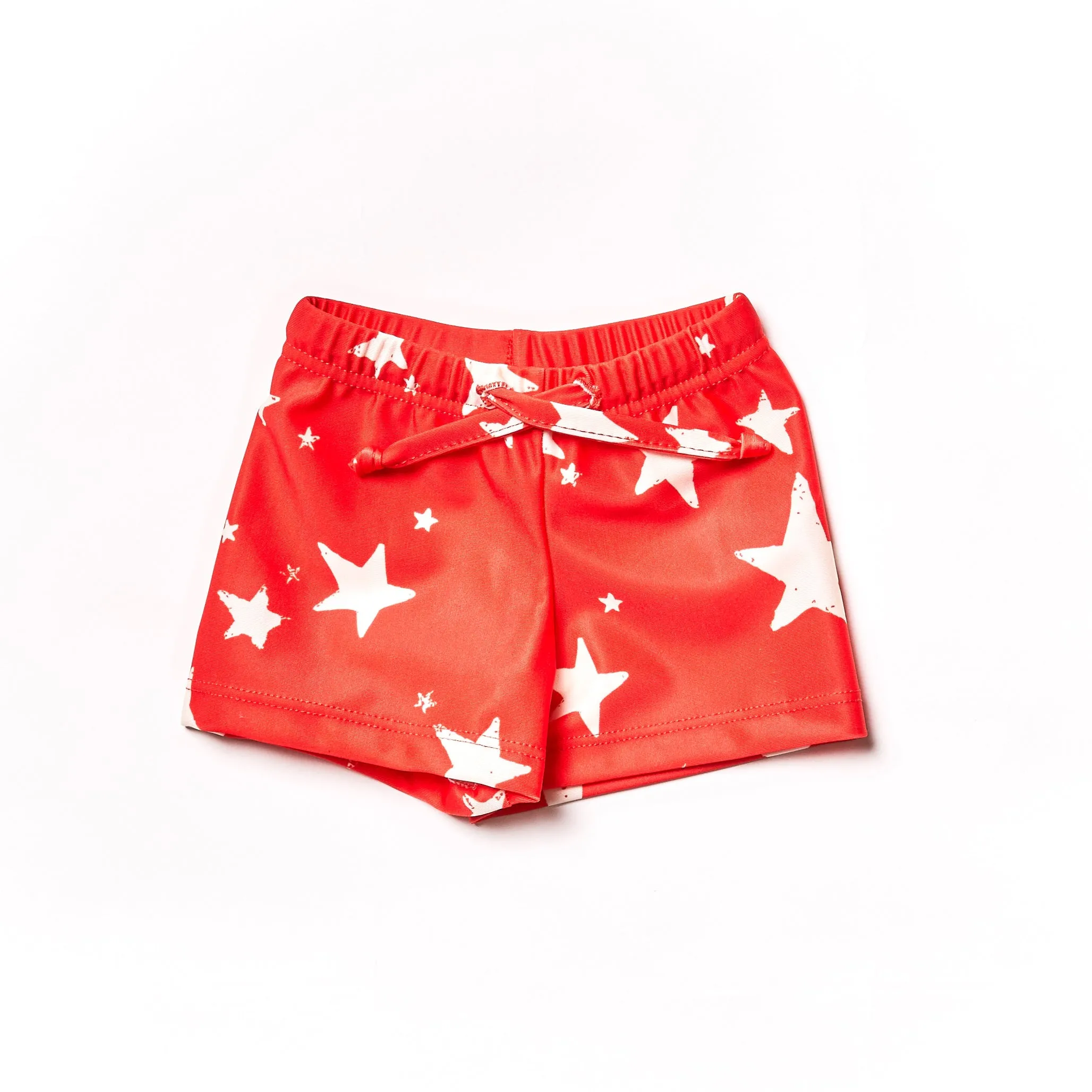 Baby Swim Short // red stars