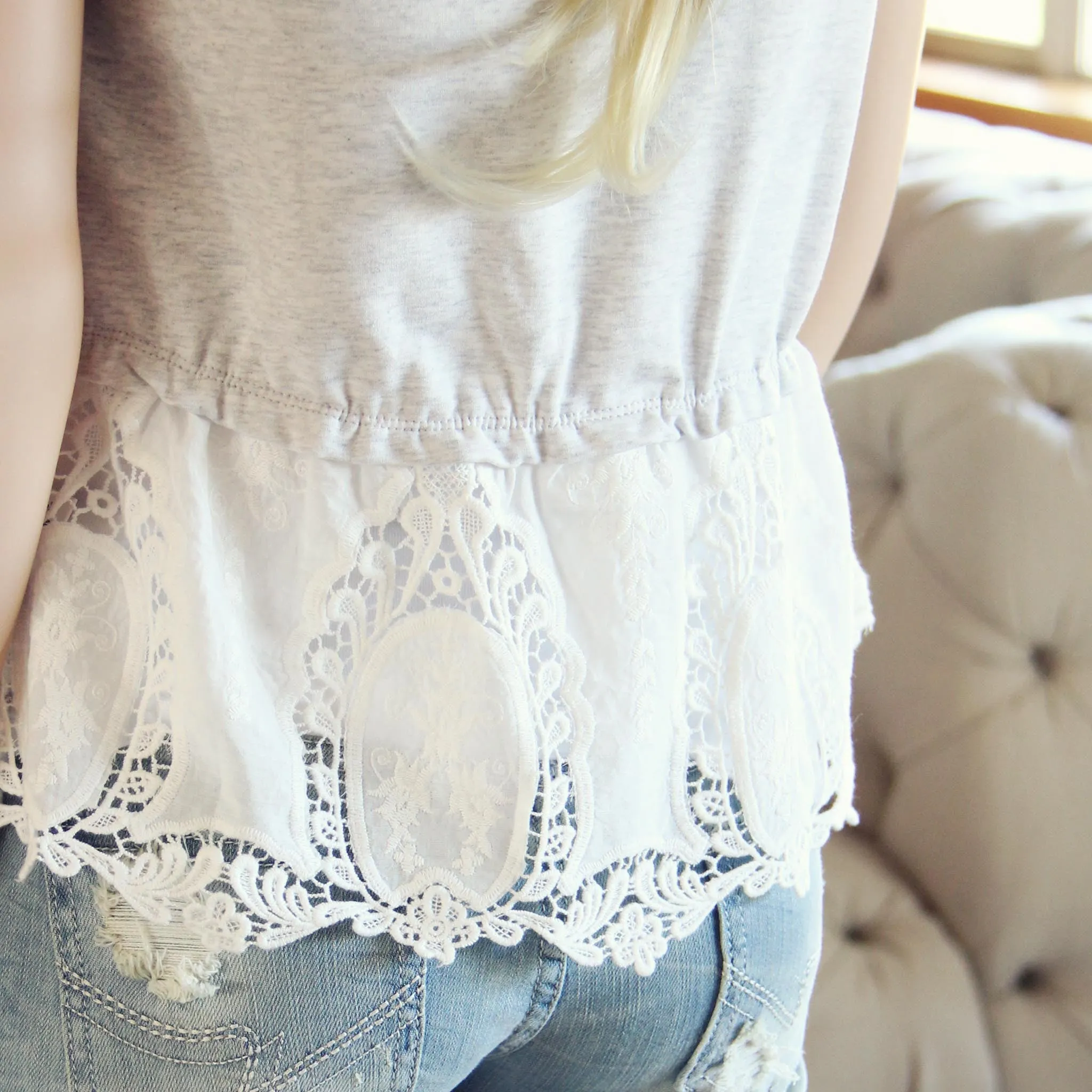 Battenburg Lace Tee
