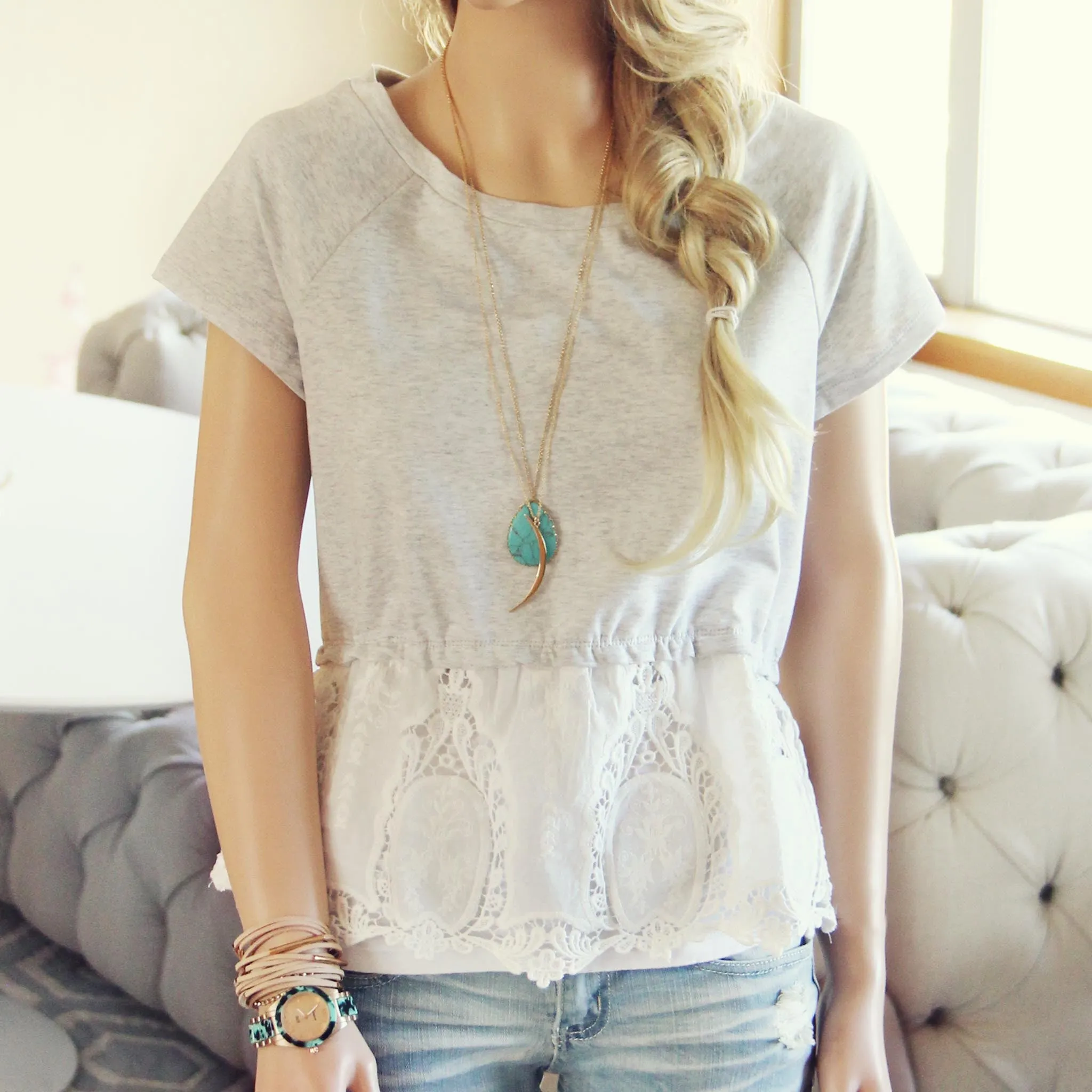 Battenburg Lace Tee