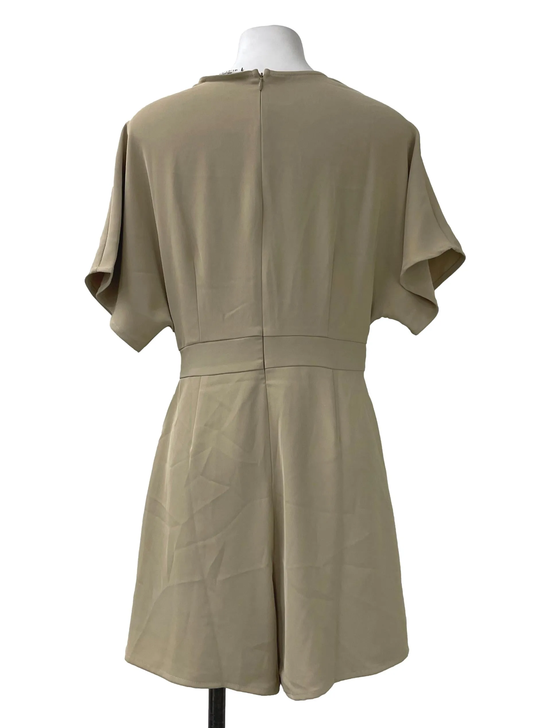 Beige Twisted Knot Romper LB