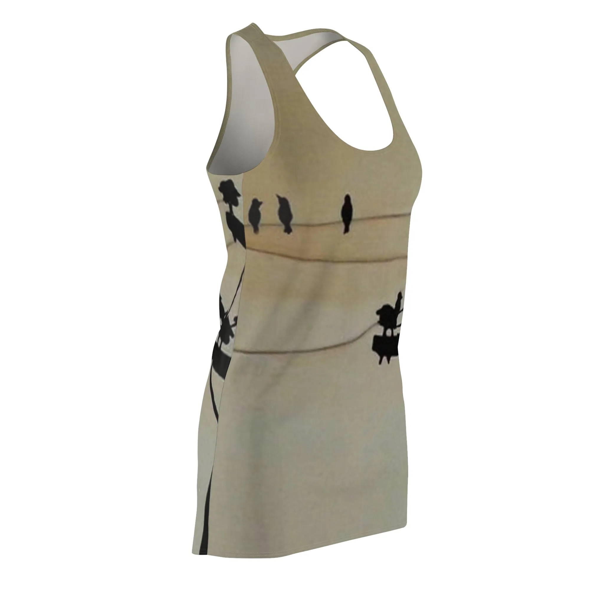 Birds Women's Cut & Sew Racerback Dress (AOP)