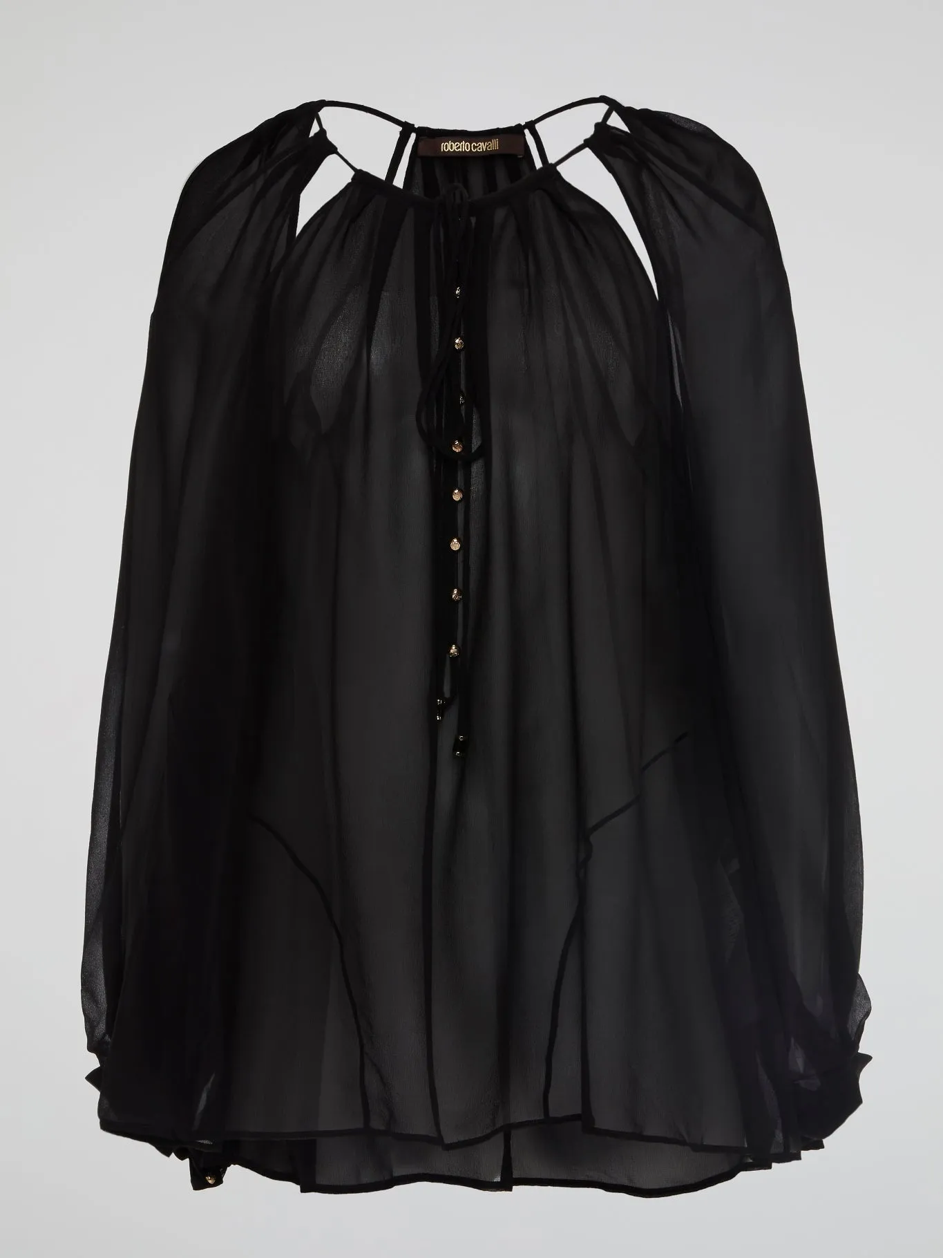 Black Cut Out Blouse
