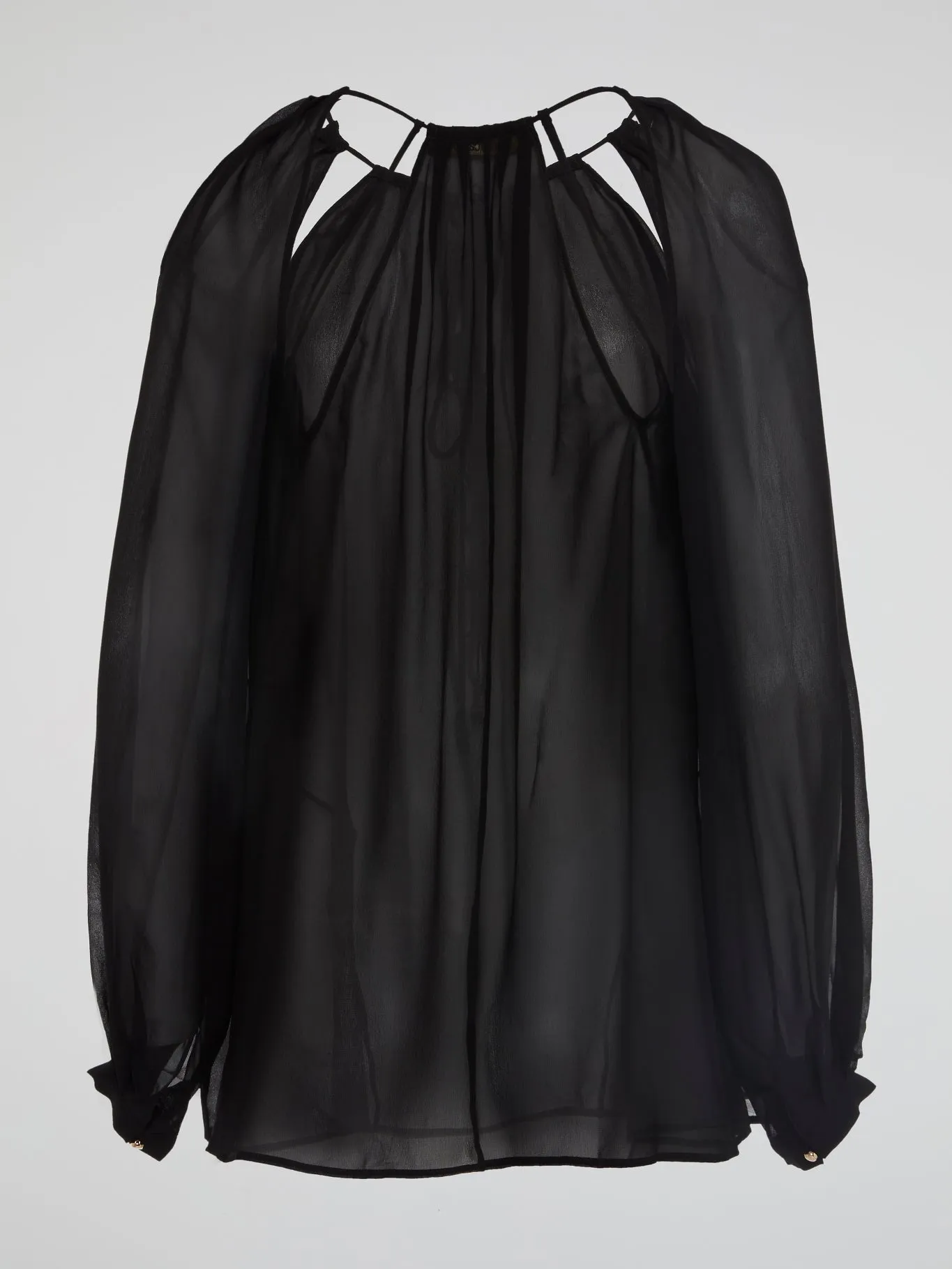 Black Cut Out Blouse