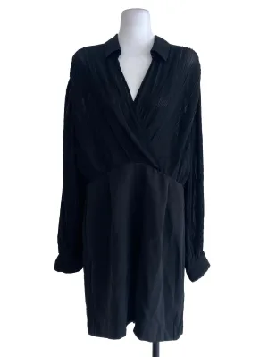 Black Half Pleated Rompers