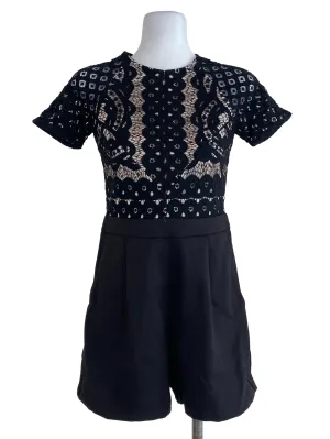 Black Laced Romper
