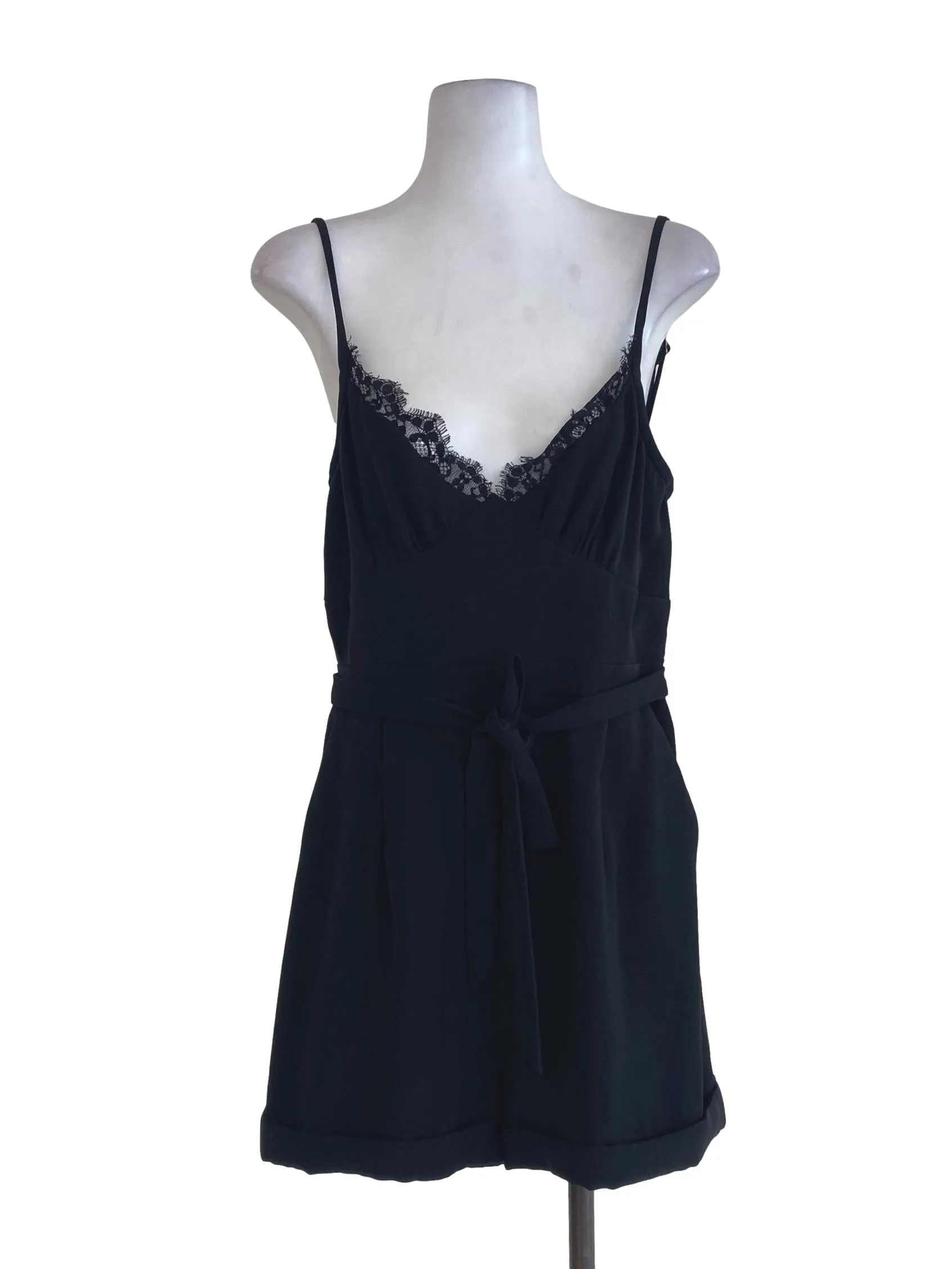 Black Laced Romper