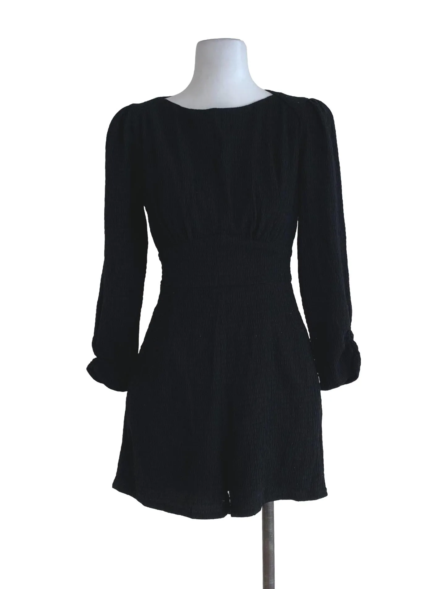 Black Plain Romper