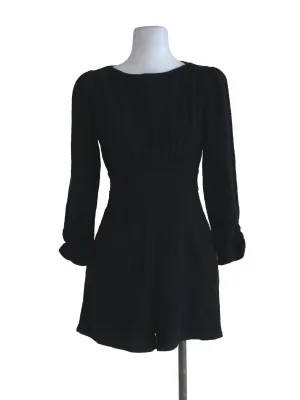 Black Plain Romper