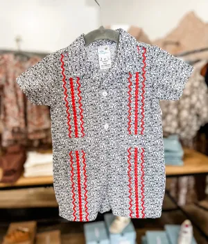 Black   Red Game Day Romper || Tailgate Collection