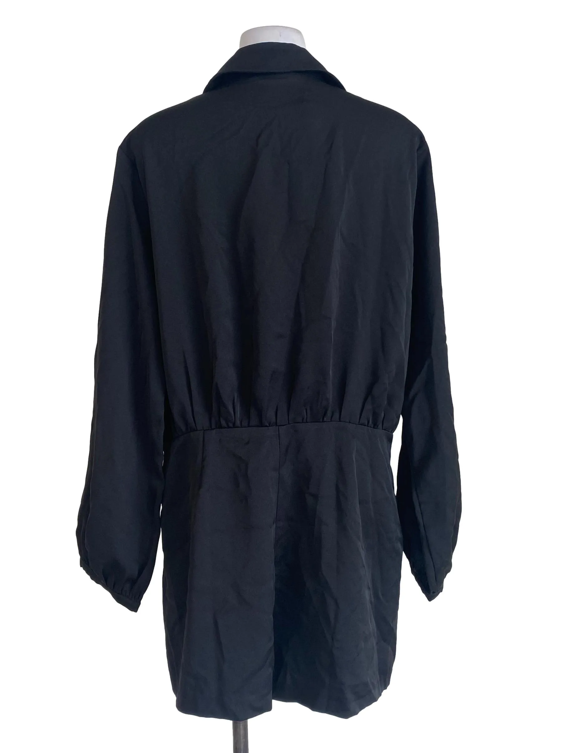 Black V Neck Rompers