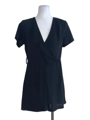 Black Wrap Romper