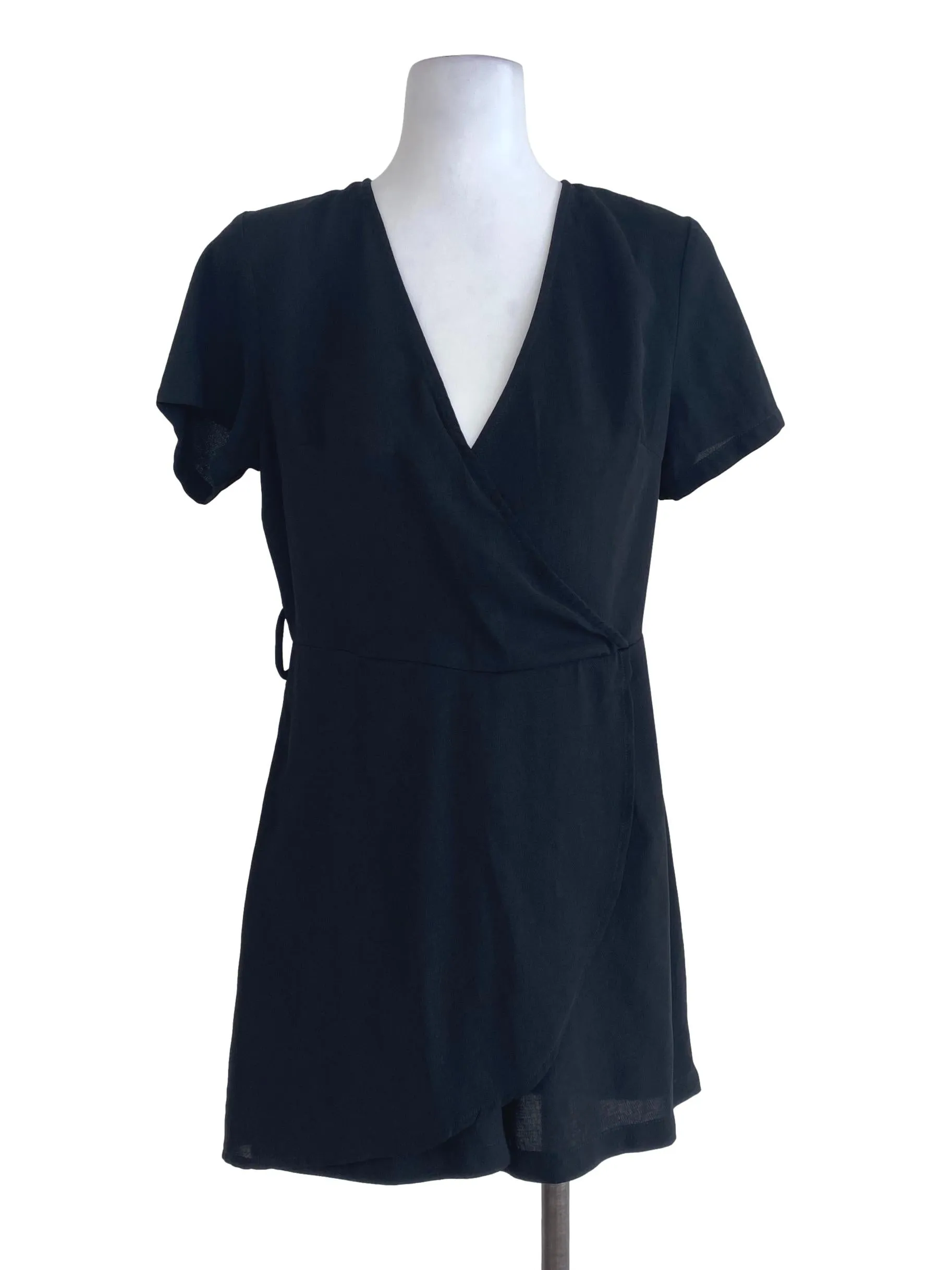 Black Wrap Romper