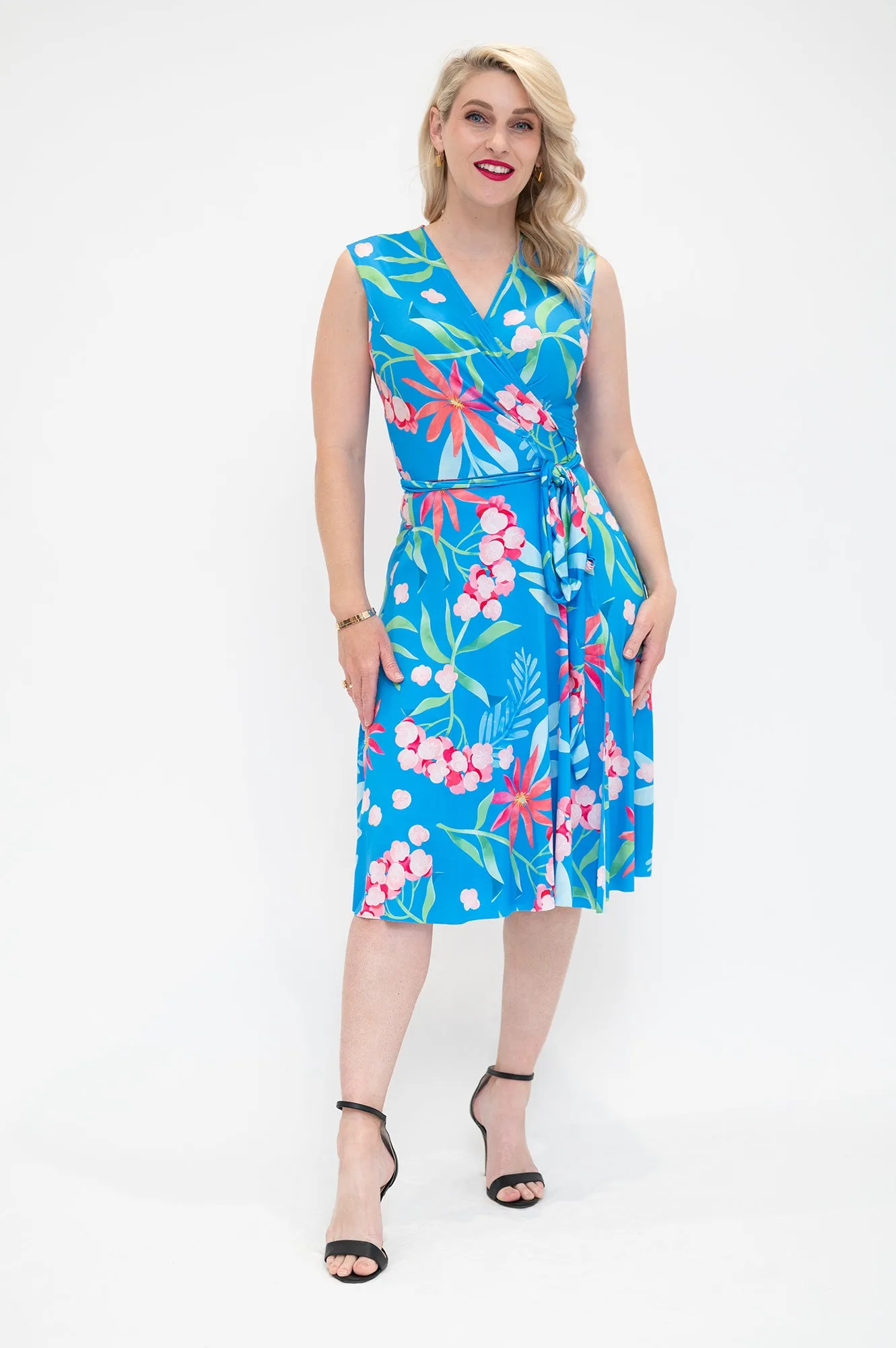 Blue Hydrangea - Wrap Dress