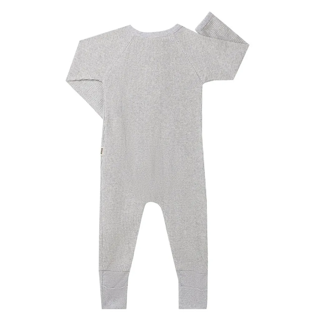 BONDS Waffle Zip Wondersuit - New Grey Marle
