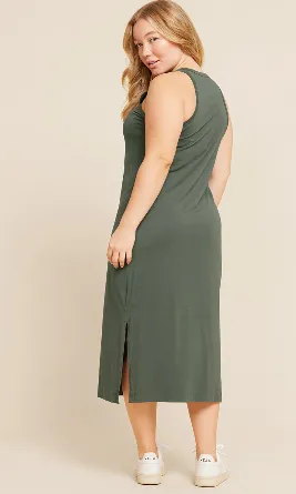 Boody Racerback Dress - Moss - FINAL SALE