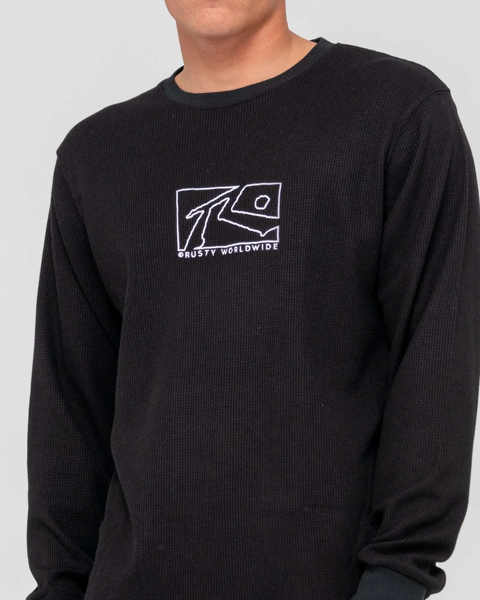 Boxed Out Waffle Long Sleeve Tee