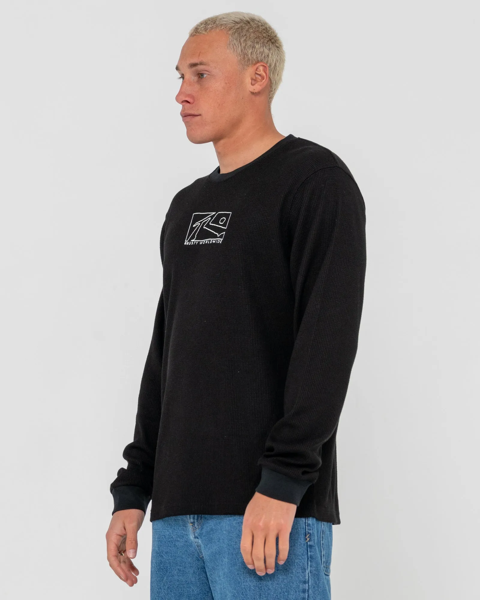 Boxed Out Waffle Long Sleeve Tee