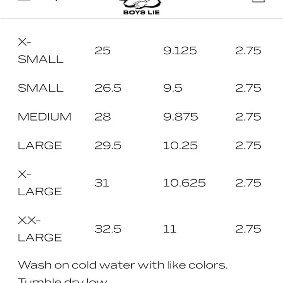 Boys Lie Washed Up Shorts size Large